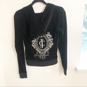 Juicy Couture Black Velour Track Jacket